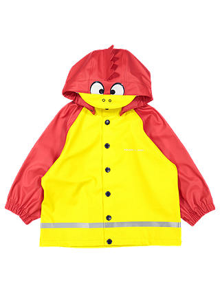Polarn O. Pyret Baby Raincoat, Yellow/Red, 12-24 months