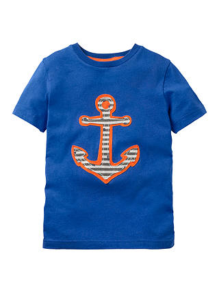 Mini Boden Boys' Pirate Applique T-Shirt, Blue