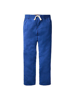 Mini Boden Boys' Pull On Chino Trousers, Blue