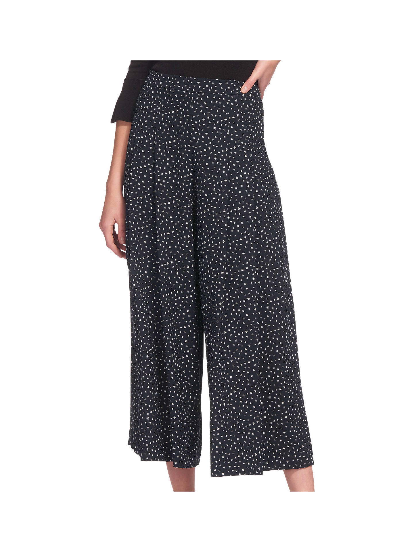 Whistles Micro Tulip Pleated Trousers, Multi at John Lewis & Partners