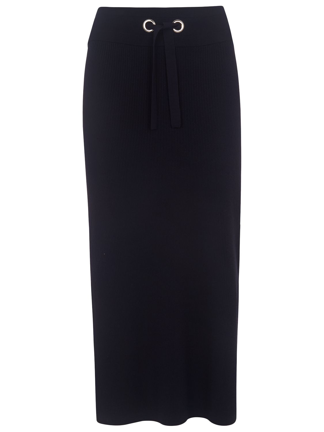 Whistles Tie Front Knitted Skirt, Navy