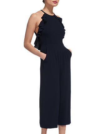 Whistles Sonia Frill Jumpsuit, Navy