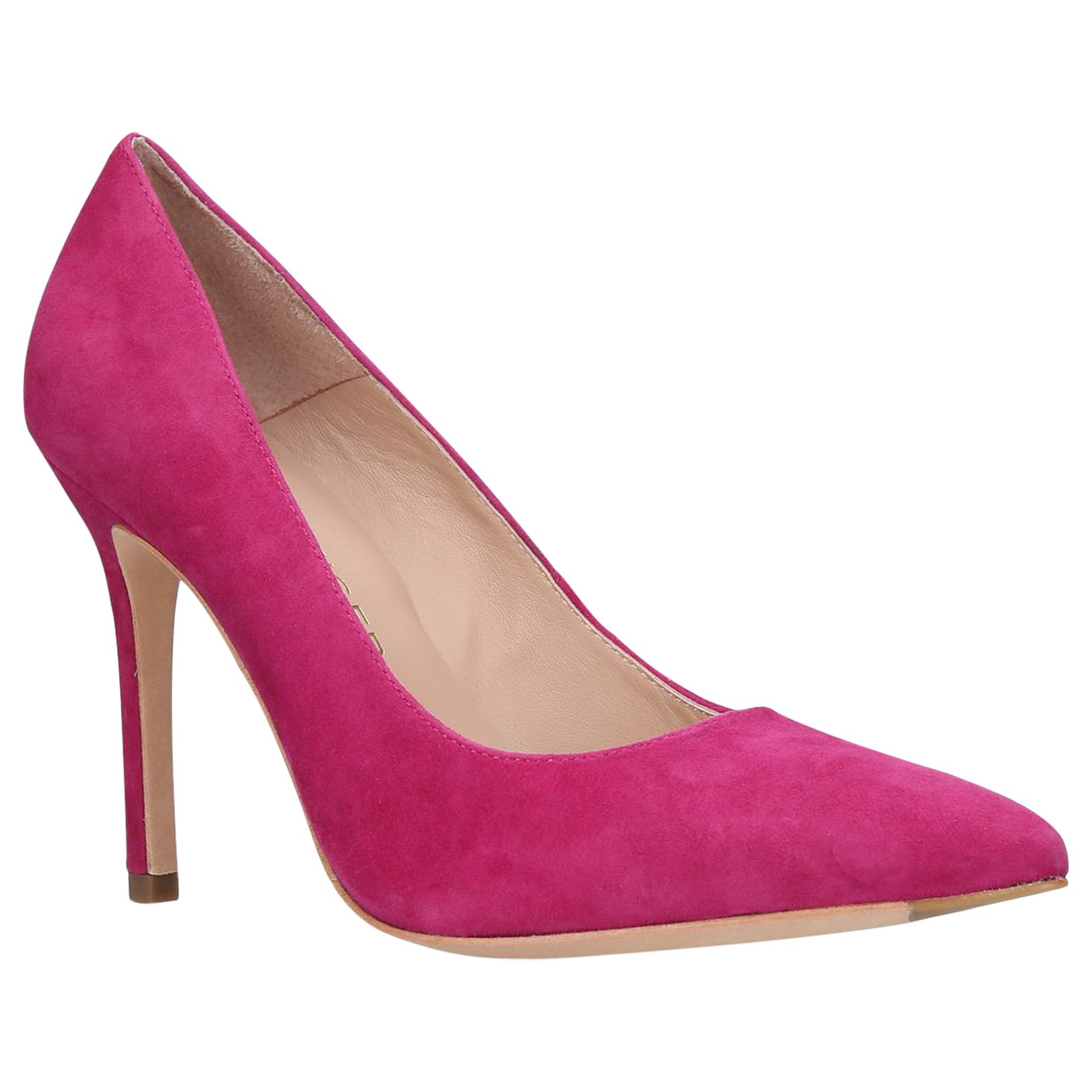 Kurt Geiger London Brompton High Heel Court Shoes, Pink Suede at John ...