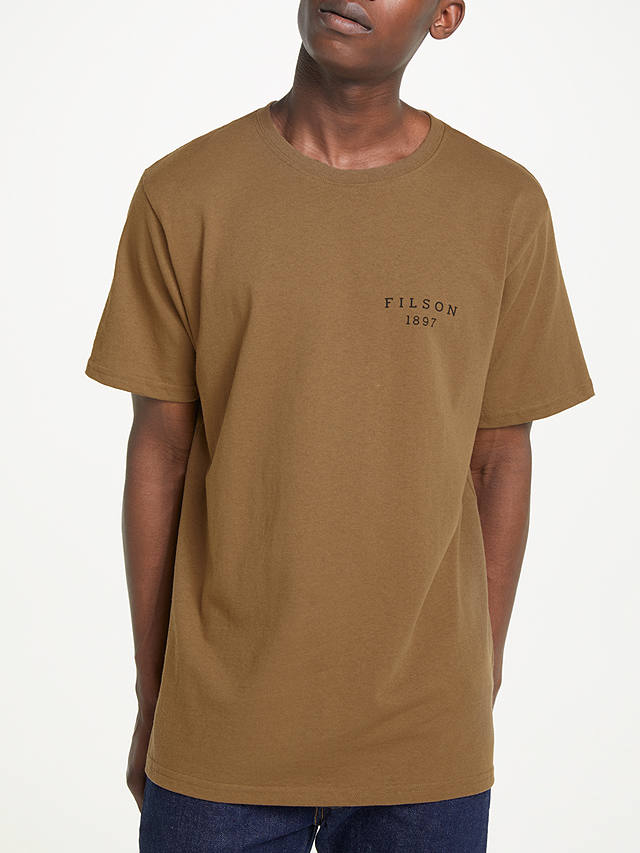 Filson Outfitter Graphic Print T-Shirt, Rugged Tan at John Lewis & Partners
