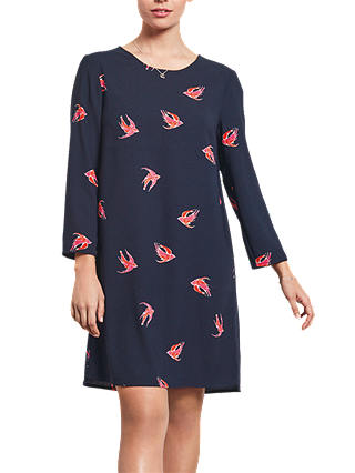 hush Bird Print Dress, Multi