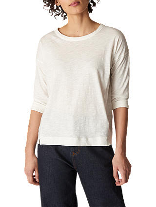 Whistles Lucie Seam Detail Top, Ivory