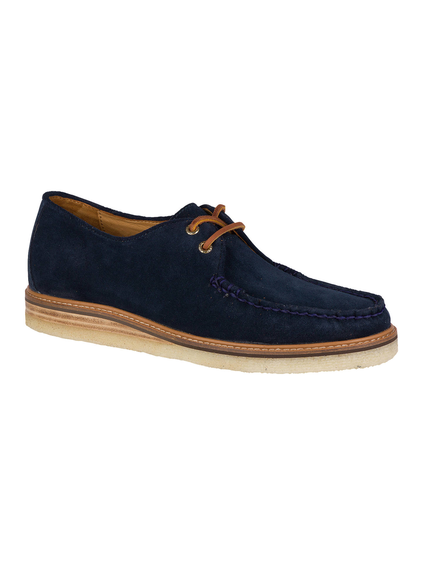 TOMS Captains Suede Boat Shoes, Navy at John Lewis & Partners
