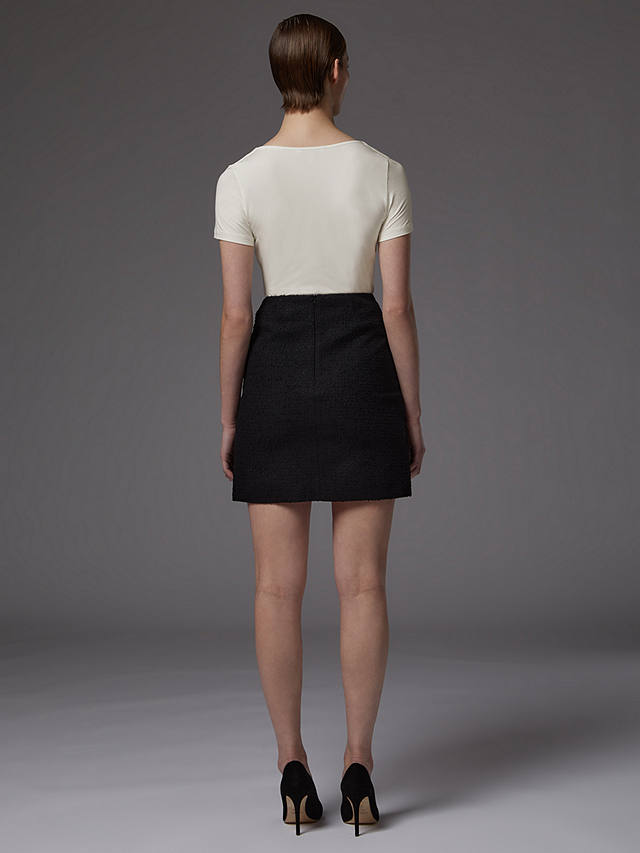 L.K.Bennett Charlee Tweed Skirt, Black