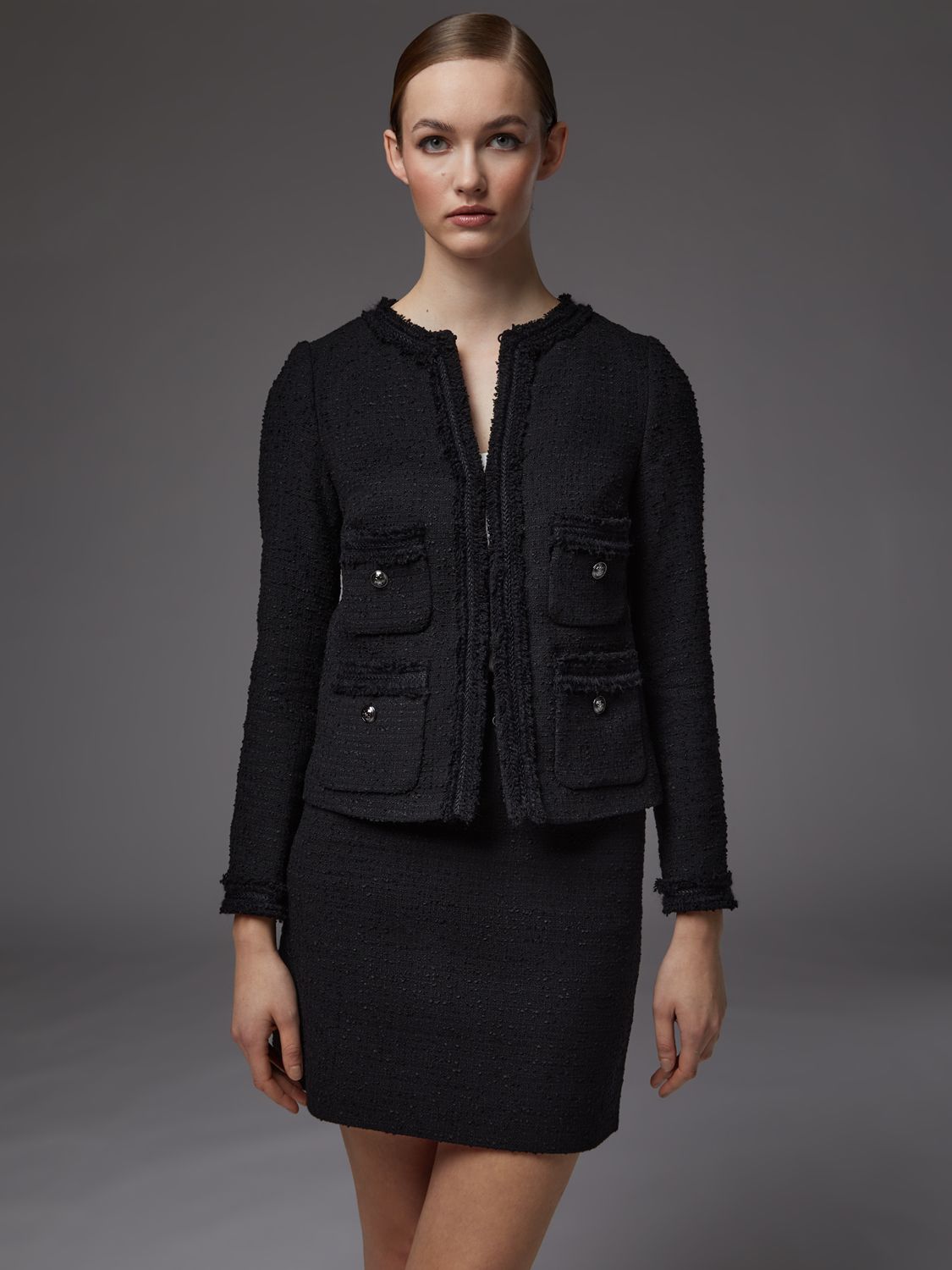 L.K.Bennett Charlee Jacket, Black at John Lewis & Partners