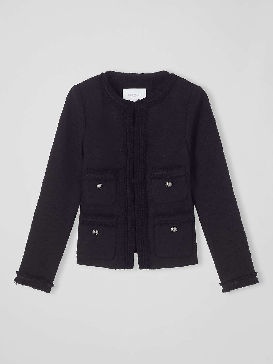 Buy L.K.Bennett Charlee Tweed Jacket, Black Online at johnlewis.com