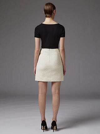 L.K.Bennett Charlee Tweed Skirt, Cream