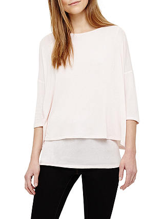 Phase Eight Debbie Double Layer Top, Pink