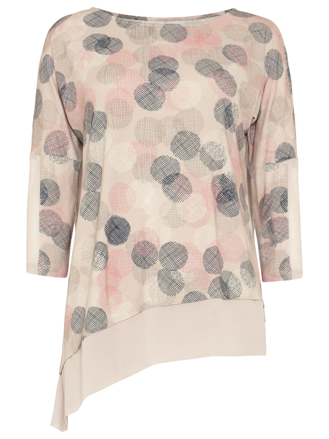 Phase Eight Ediline Etched Spot Top, Ivory/Multi