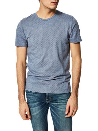 Selected Homme Kris Short Sleeve Printed T-Shirt, Flint Stone