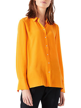 Jigsaw Silk Shirt, Apricot
