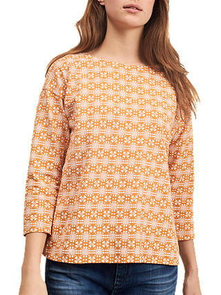 White Stuff Maple Print Jersey T-Shirt, Orange