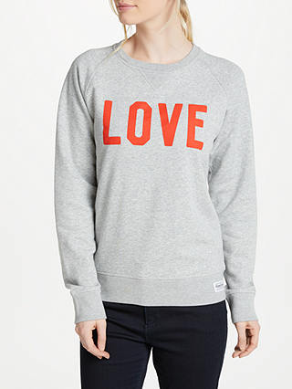 Selfish Mother Love Crew Neck Sweatshirt, Grey/Red