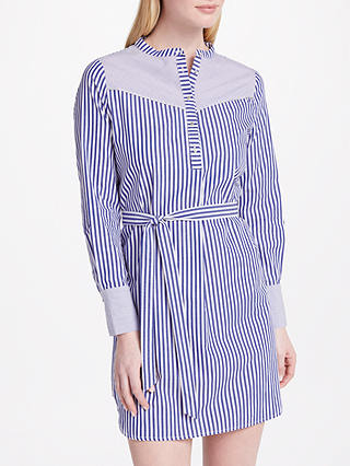 SUNCOO Camelia Stripe Shirt Dress, Blue