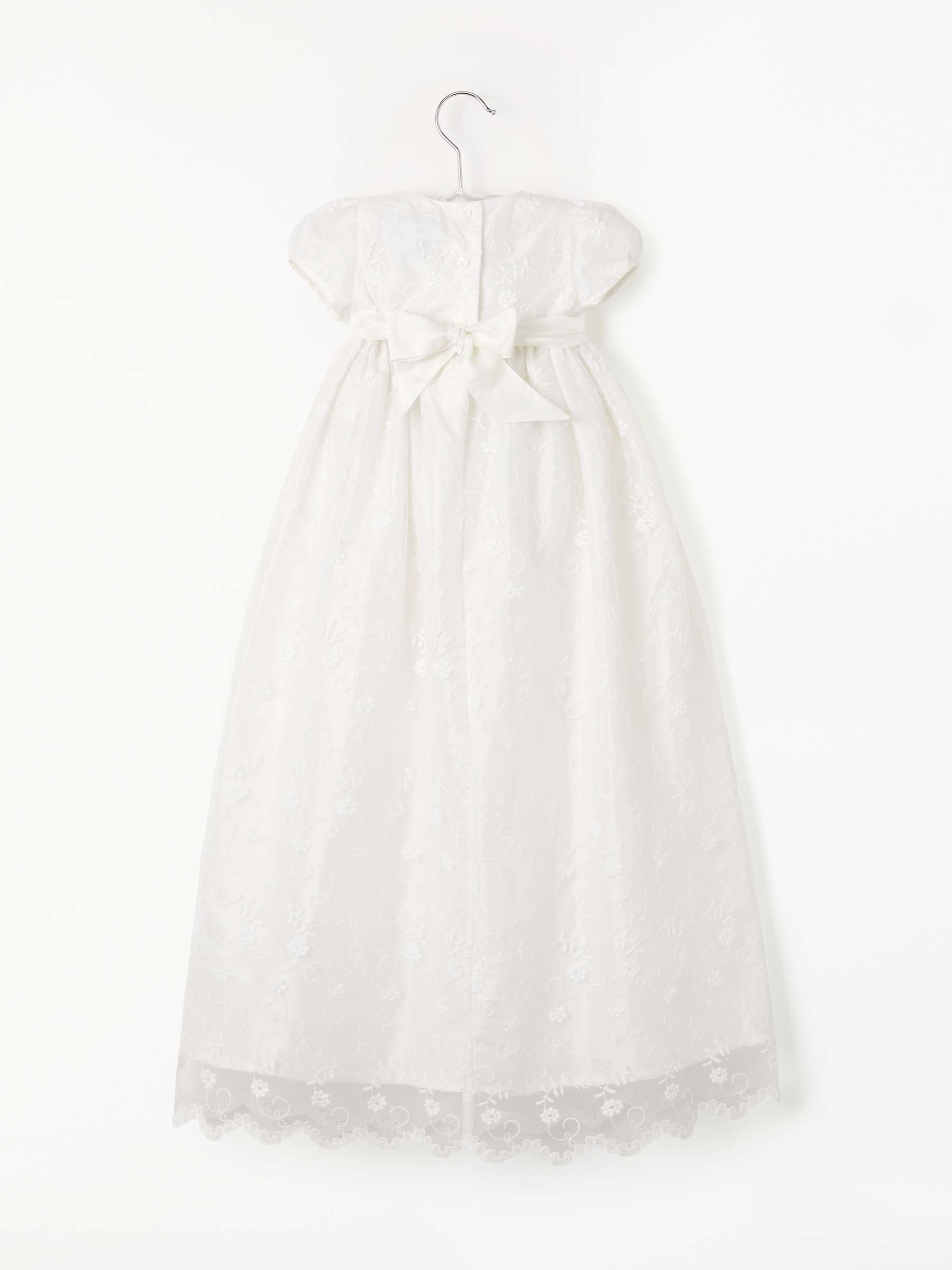 Buy John Lewis Heirloom Collection Baby Silk Lace Gown, Cream Online at johnlewis.com