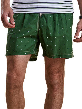 Barbour Flag Print Swim Shorts, Green