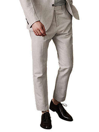 Reiss Chilwa Cotton Linen Slim Fit Suit Trousers, Natural