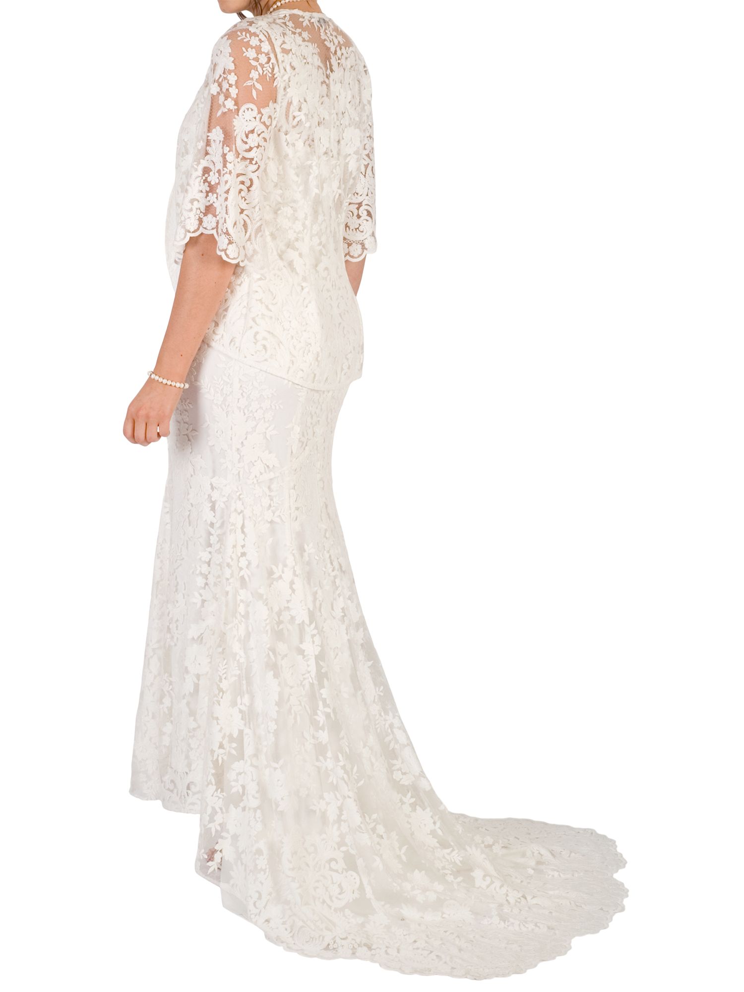 Buy Chesca Scallop Sleeve Lace Bridal Jacket, Ivory Online at johnlewis.com