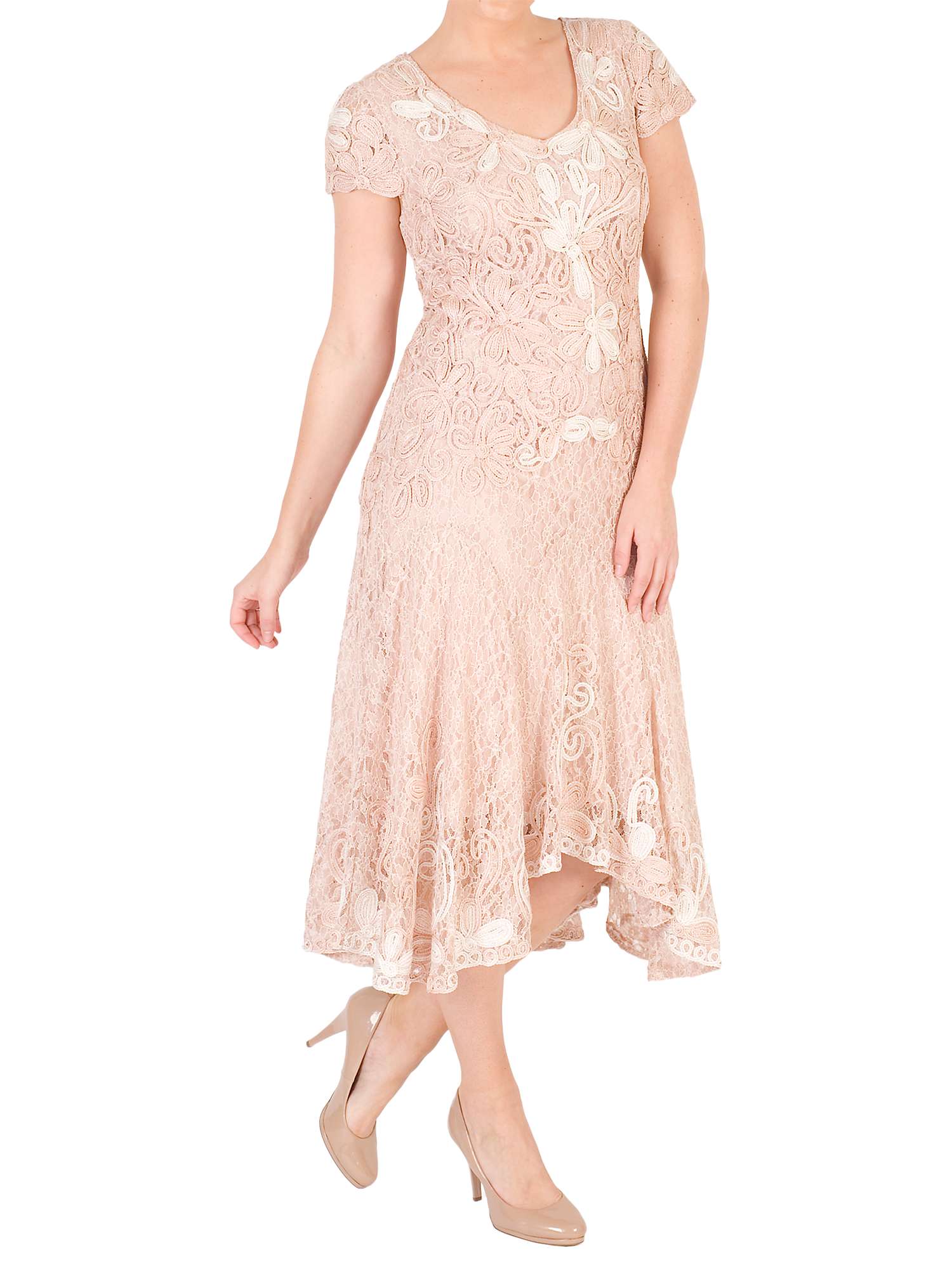 Buy Chesca Ombre Cornelli Lace Dress, Blush/Ivory Online at johnlewis.com