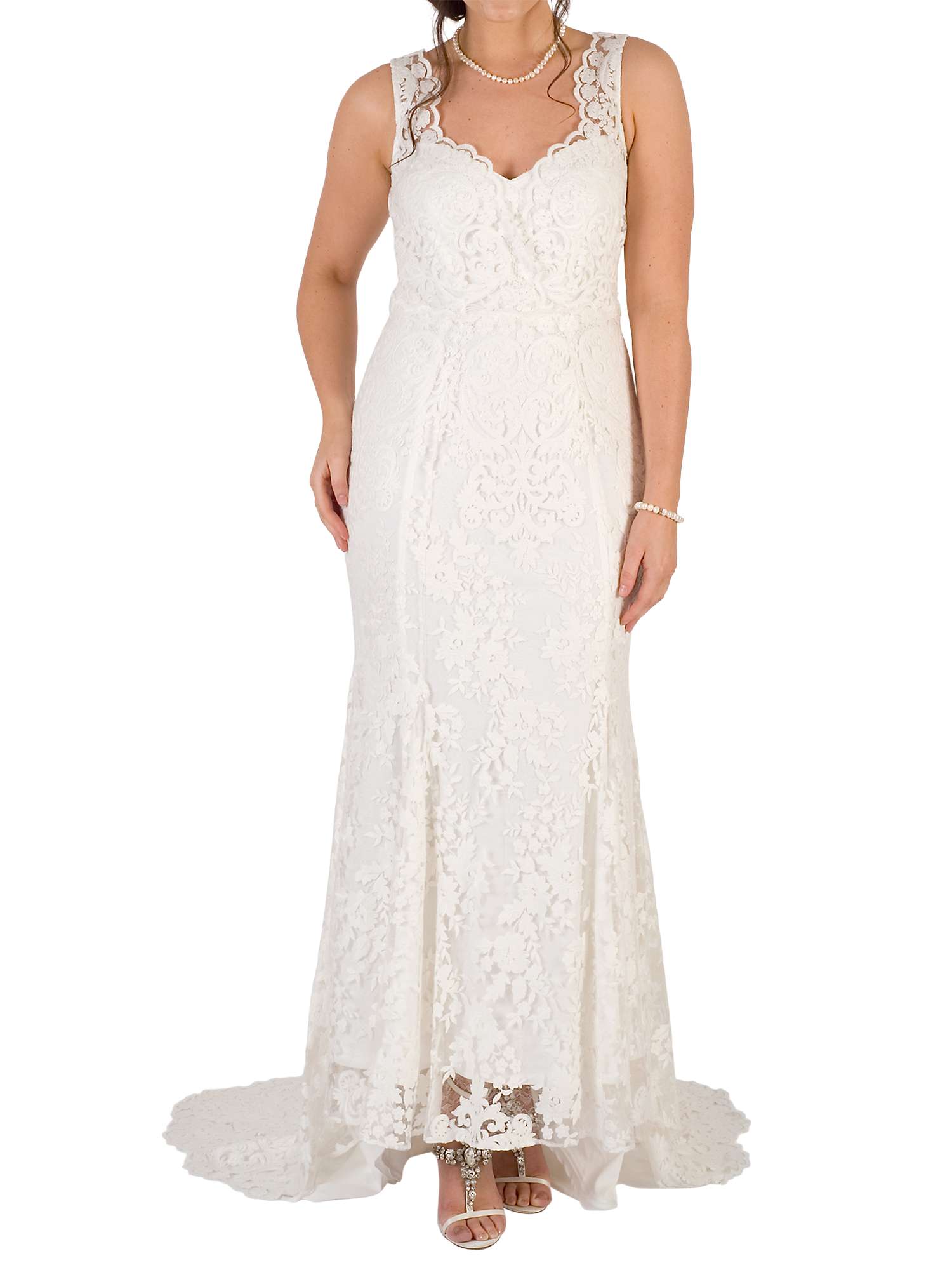 Buy Chesca Scallop Lace Wedding Dress, Ivory Online at johnlewis.com