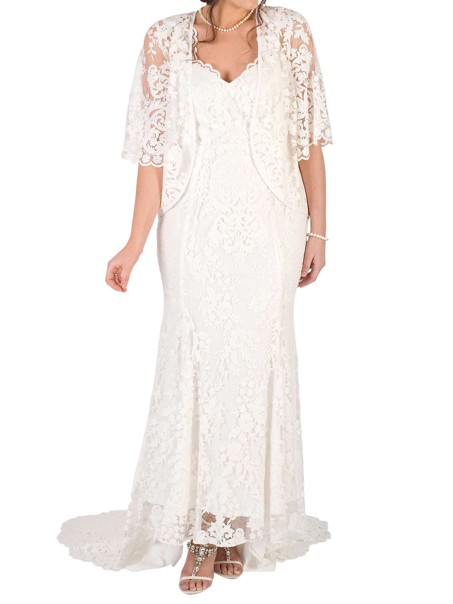 Buy Chesca Scallop Lace Wedding Dress, Ivory Online at johnlewis.com