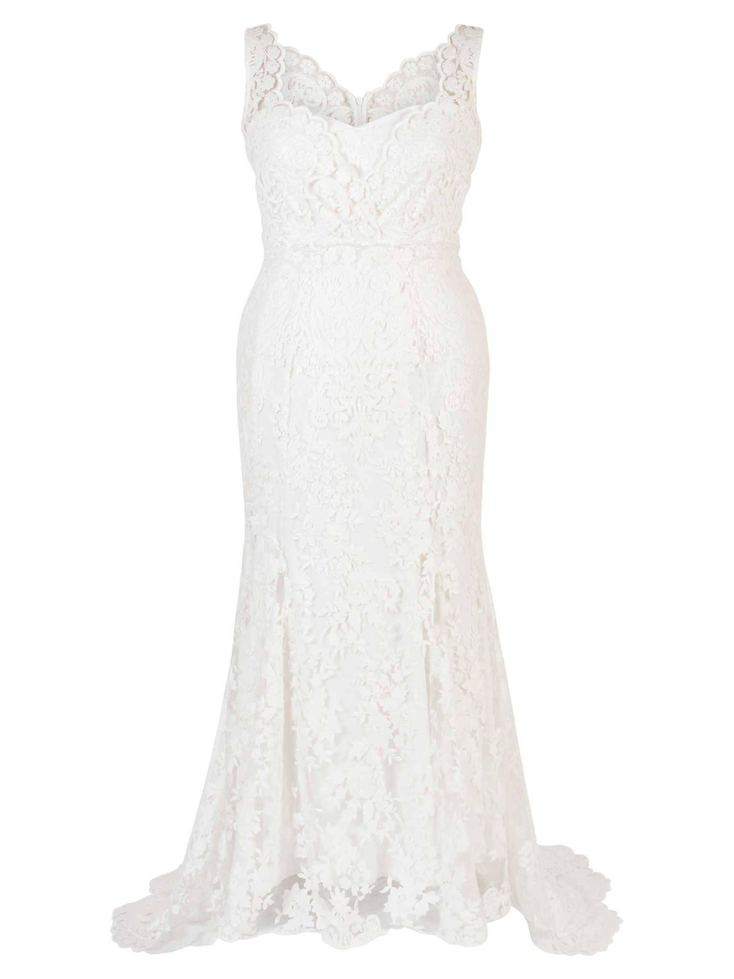 Chesca Scallop Lace Wedding Dress, Ivory at John Lewis & Partners