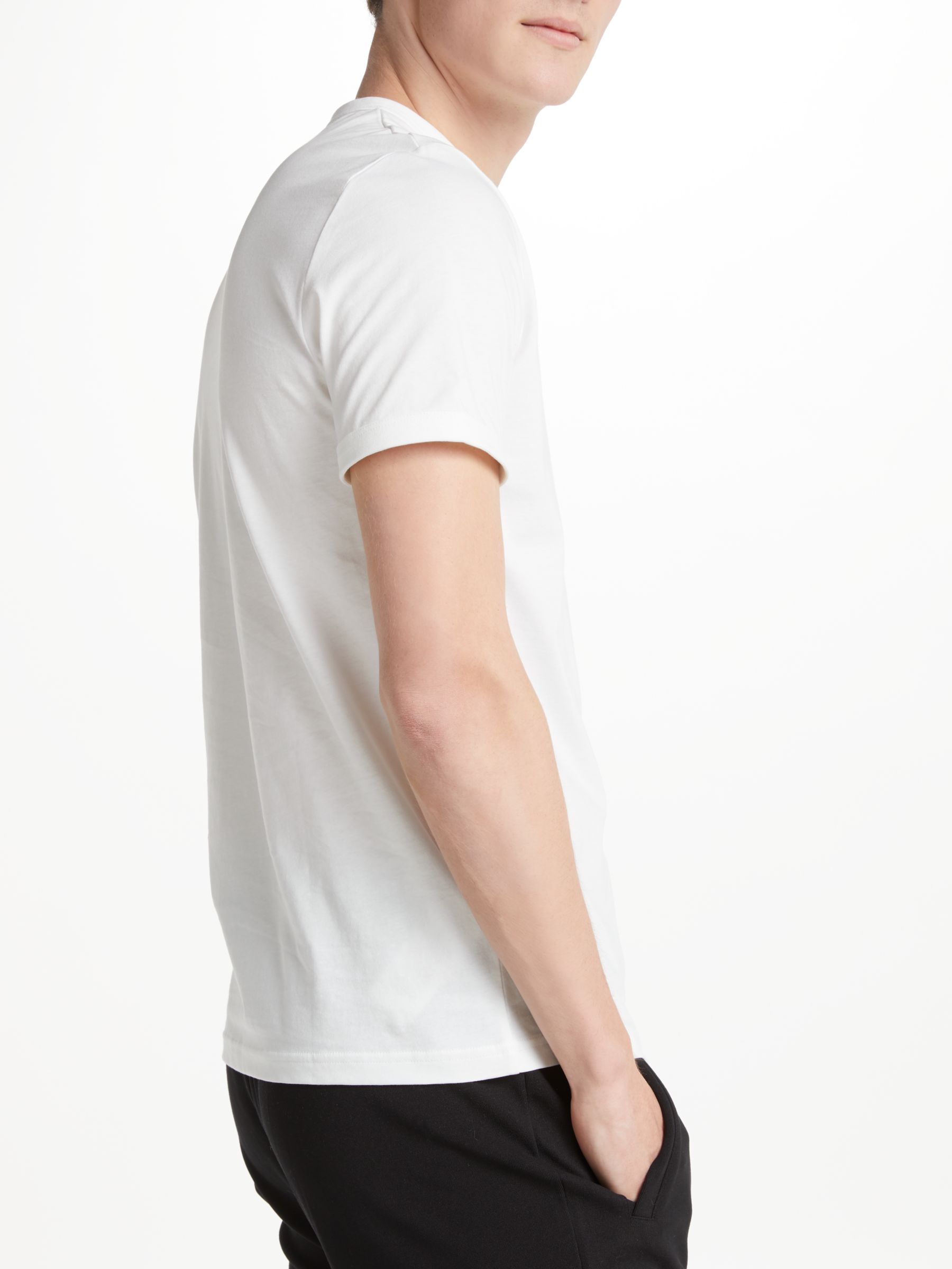 Fred Perry Ringer Crew Neck T-Shirt, White at John Lewis & Partners