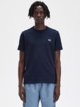 Fred Perry Ringer Crew Neck T-Shirt, Navy