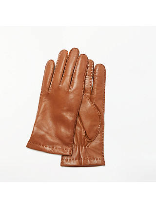 Modern Rarity Hand Stitched Lambskin Leather Gloves, Tan