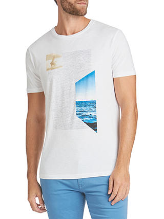 BOSS Trien Graphic Print Short Sleeve T-Shirt, White