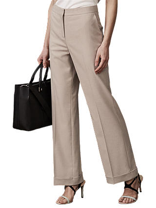 Reiss Maddox Tailored Wide Leg Trousers, Camel