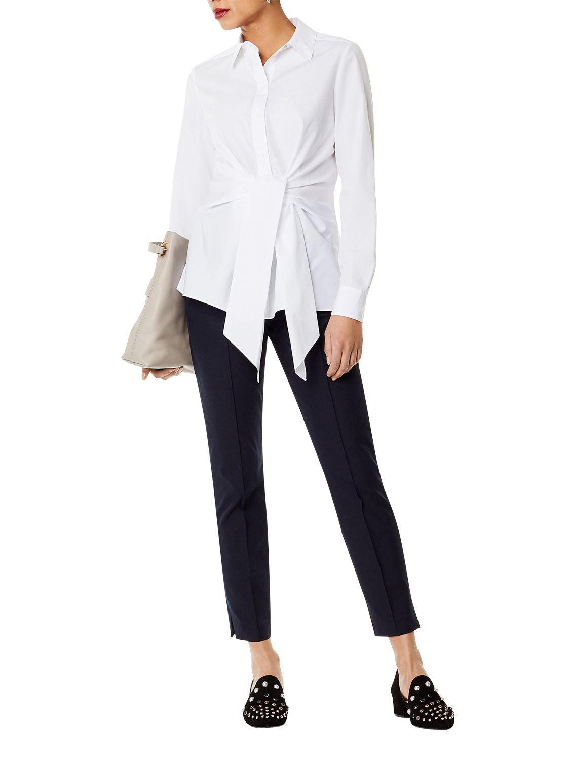 Karen Millen Wrap Front Shirt White