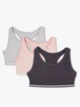 ANYDAY John Lewis & Partners Kids' Sports Crop Tops, Pack of 3, Multi