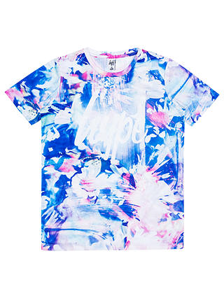 Hype Girls' Floral Paint T-Shirt, Blue