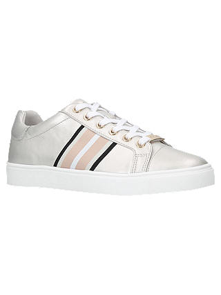 Carvela Larson Lace Up Trainers, Silver Leather