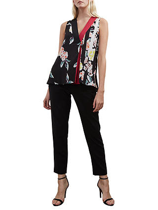 French Connection Enshima Top, Black/Multi