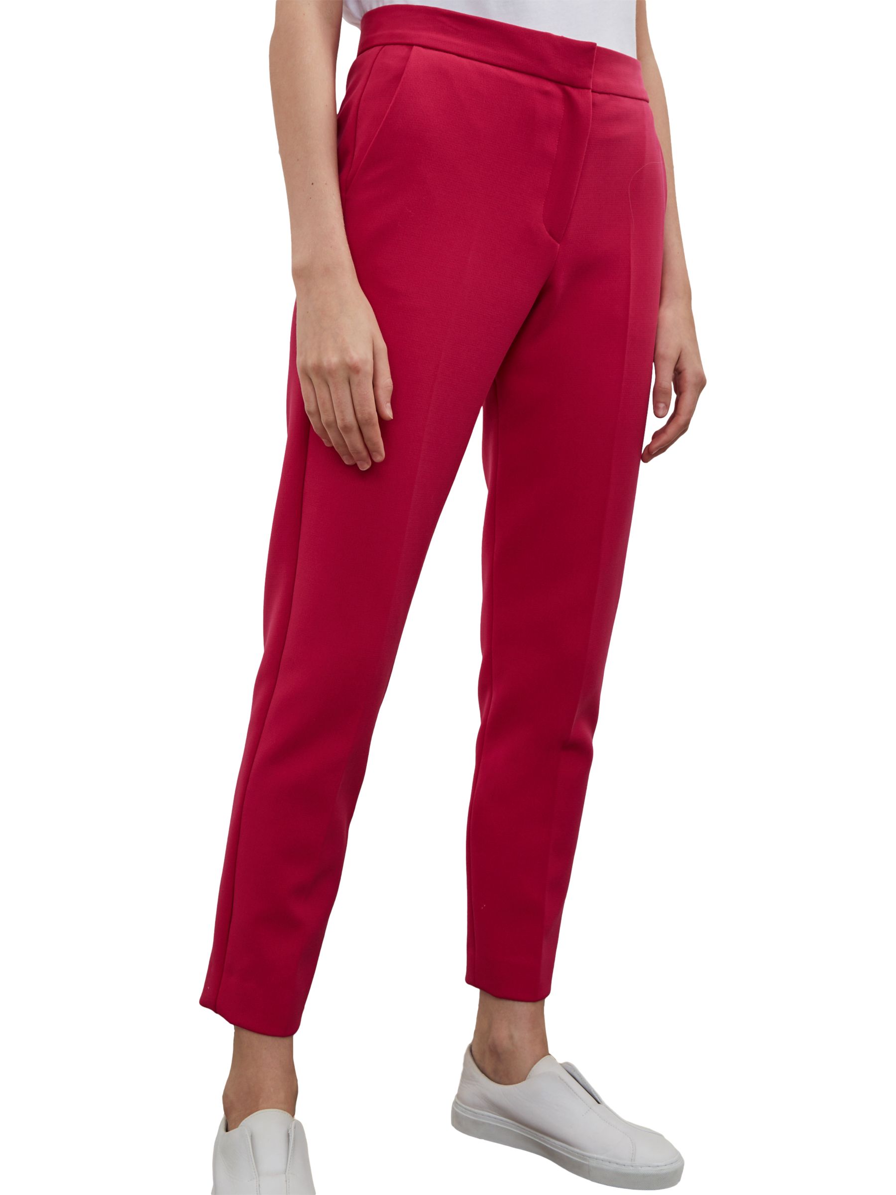 French Connection Sundae Suiting Trousers, Magenta Haze