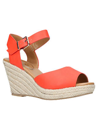 Miss KG Paisley Wedge Heeled Sandals, Orange