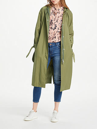 Maison Scotch Hooded Trench Coat, Army