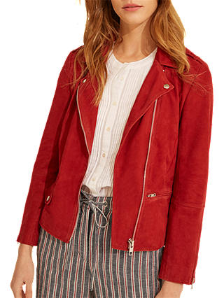 Gerard Darel Leather Valeria Jacket, Red