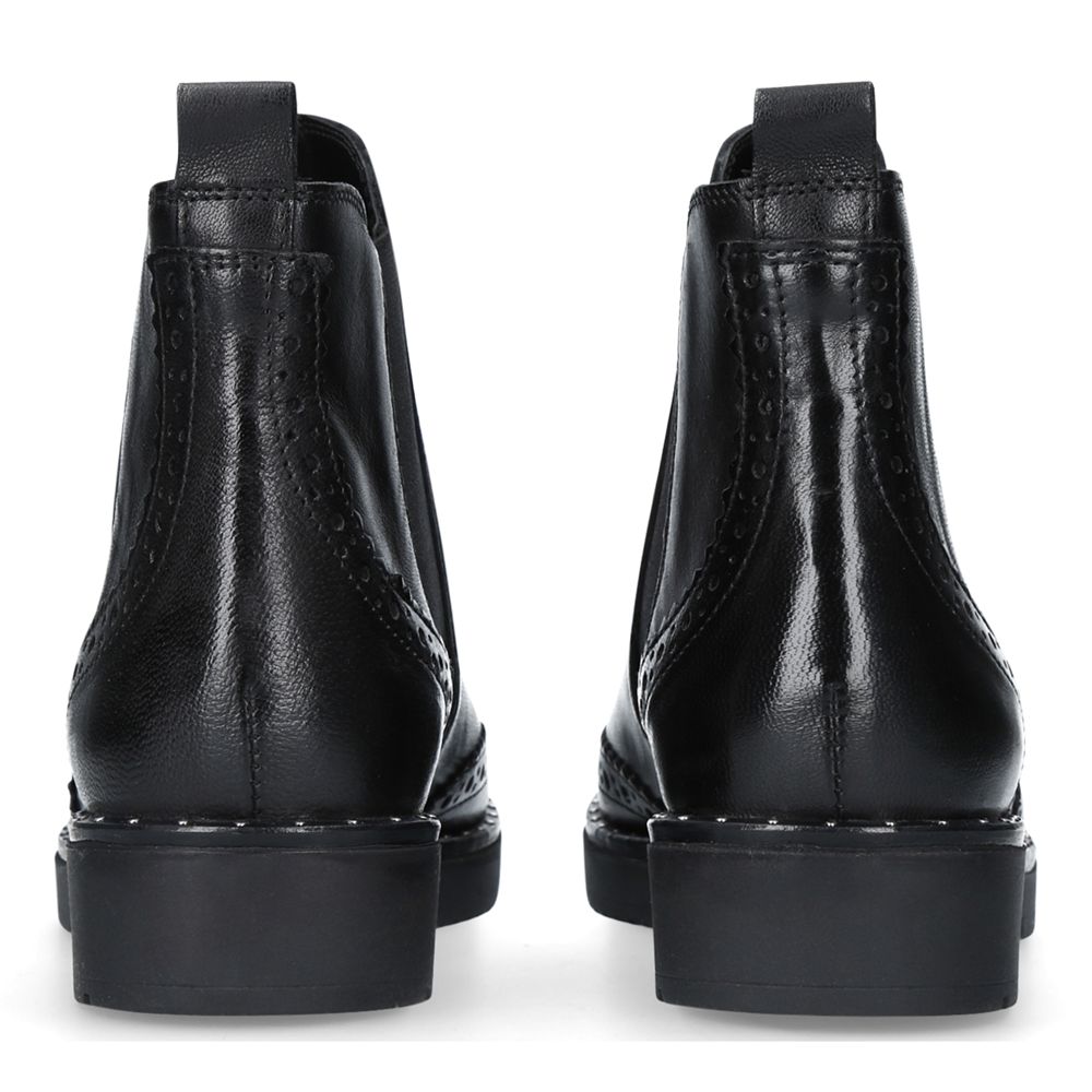 carvela leather flat chelsea boots