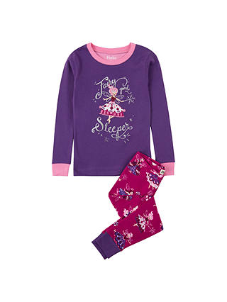 Hatley Girls' Fairy Sleeper Cotton Pyjamas, Violet