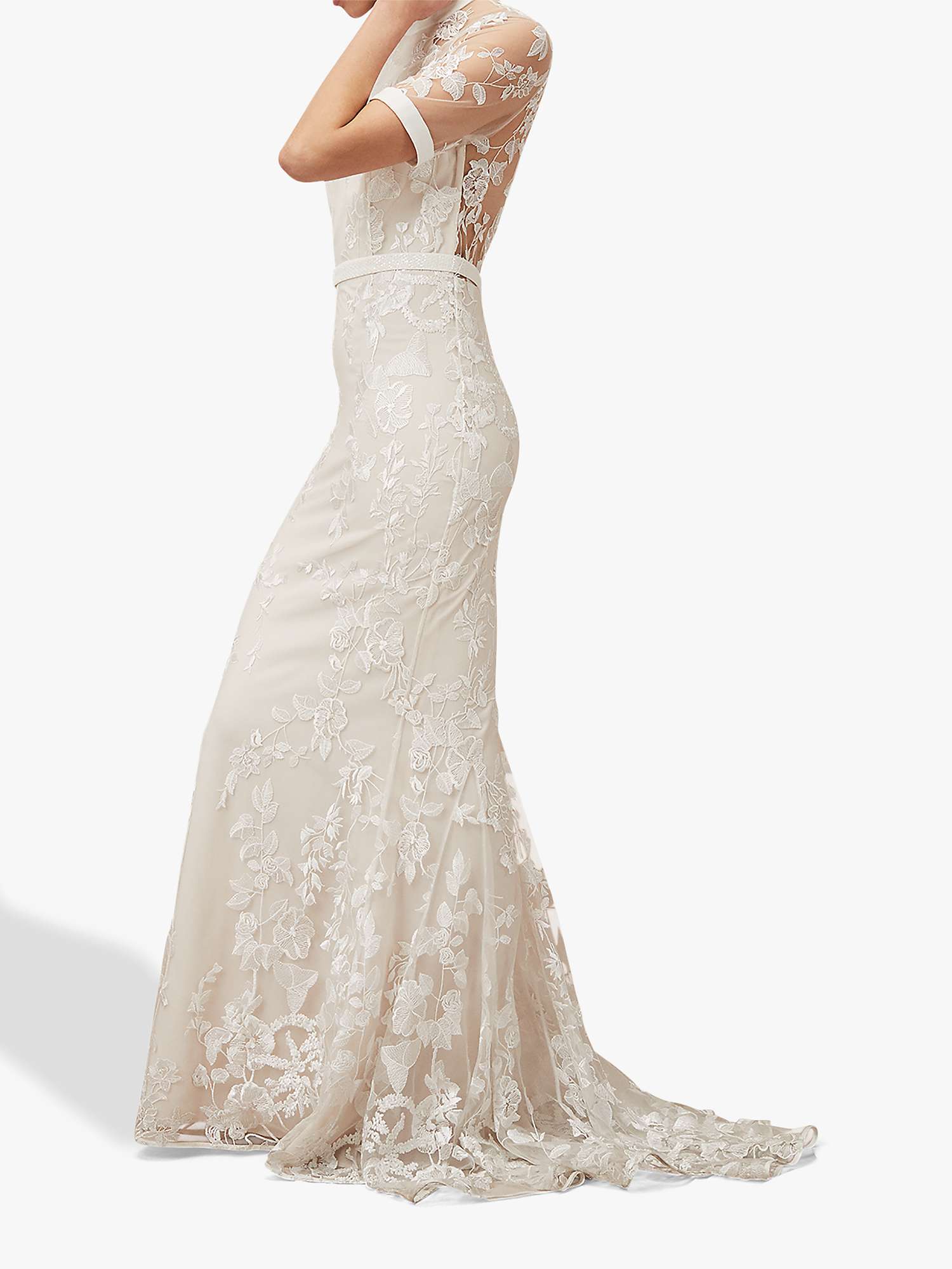 Buy Phase Eight Poppy Embroidered Wedding Dress, Pearl Online at johnlewis.com