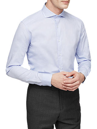 Reiss Cloud Cutaway Collar Cotton Shirt, Soft Blue