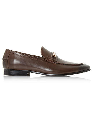 Dune Pinocchio Snaffle Leather Loafers, Brown