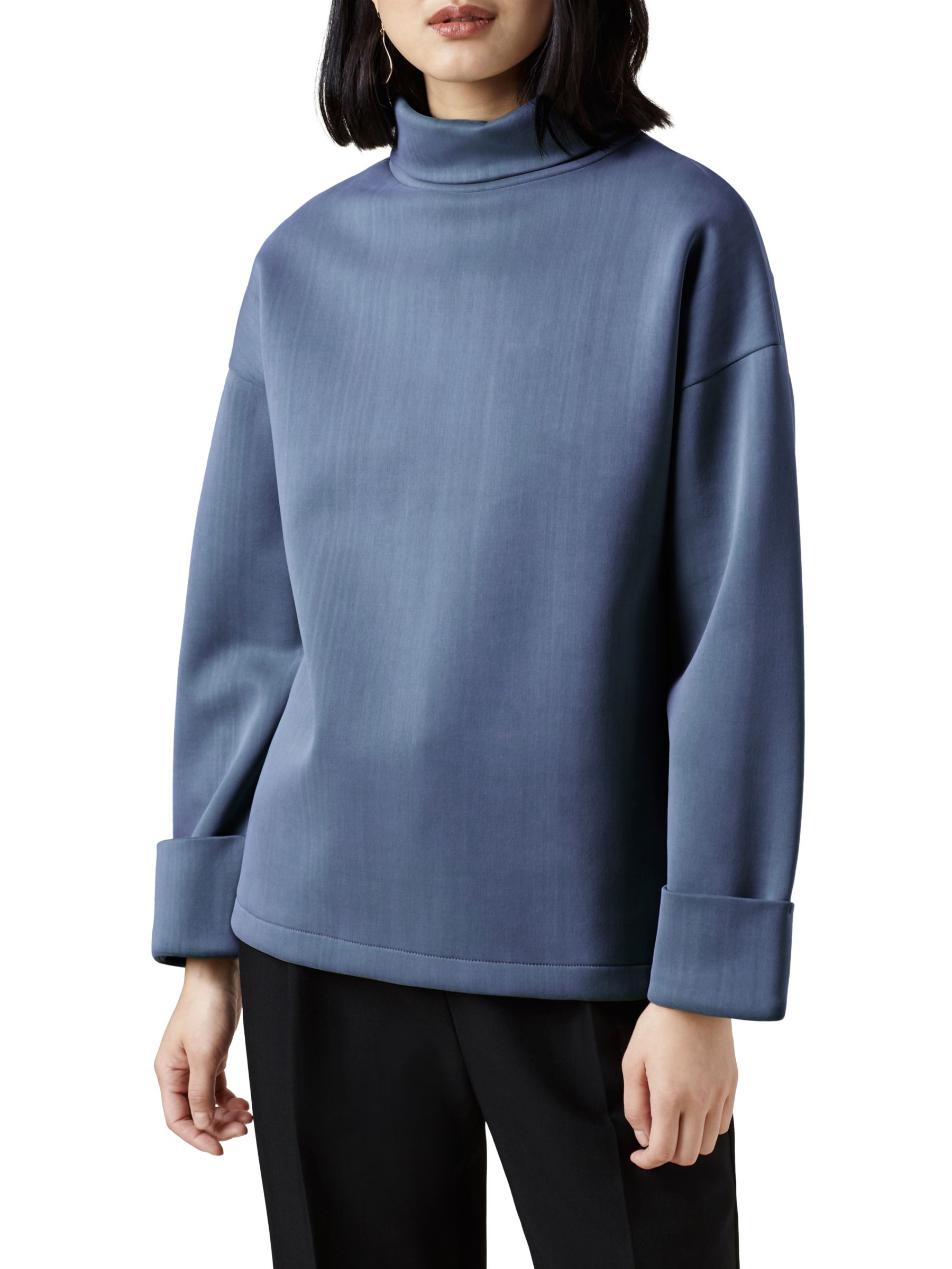 high neck sweatshirt